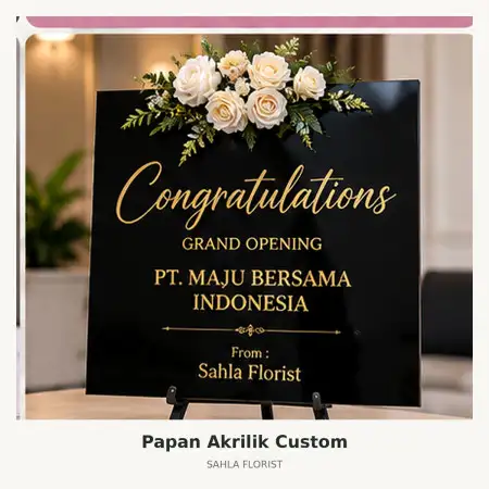 Papan Bunga Akrilik Nias Barat